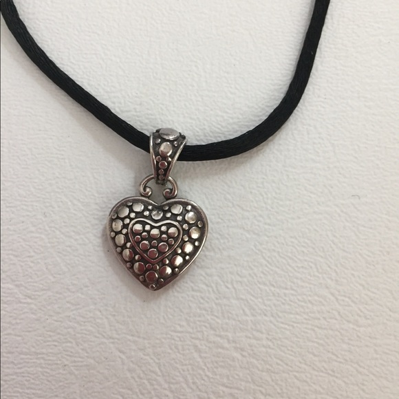 John Hardy Accessories Sterling Silver Heart Pendant Necklace